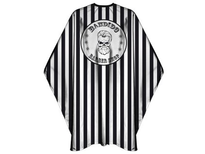 64652 pruhovana plastenka bandido star barber cape