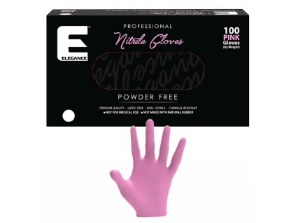 66020 ruzove profesionalni nitrilove rukavice elegance nitrile gloves l pink 100ks