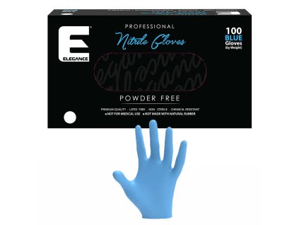 66029 modre profesionalni nitrilove rukavice elegance nitrile gloves l blue 100ks