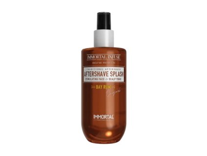 66551 voda po holeni a stimulacni tonikum pro pokozku hlavy immortal infuse aftershave splash bay rum original 250 ml