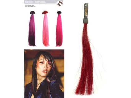 SO.CAP. Rovné vlasy 8006F 50-55cm Fantazijne odtiene - Dark Red