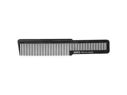 61679 antistaticky karbonovy hreben marmara barber antistatic carbon comb 037