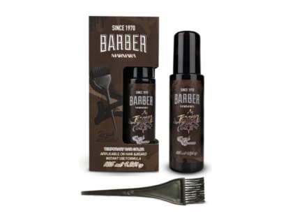 63203 barva na vlasy a vousy marmara barber temporary hair color tmave hneda 125 ml