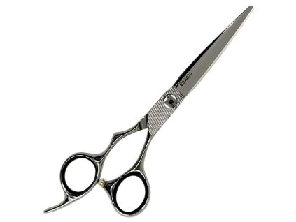 Kadeřnické nůžky pro leváky MR. MUSTACHE Craft Silver left