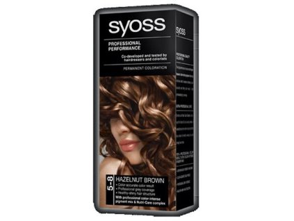 SYOSS Professional Permanentná farba na vlasy Hazelnut Brown - orieškovo hnedá 5-8