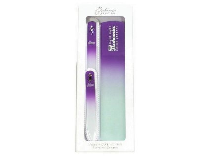 BOHEMIA CRYSTAL Darčeková sada sklenených pilníkov Swarovski - 90mm, 140mm a na päty - fialová
