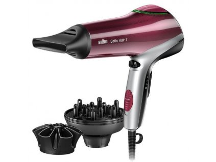 BRAUN HD 770 SatinHair 7 Colour Saver Hair Dryer fén na farbené vlasy 2000W - červený