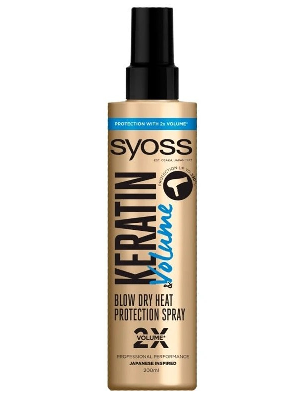SYOSS Professional Keratin Volume Heat Spray 200ml - objemový ochranný sprej před teplem