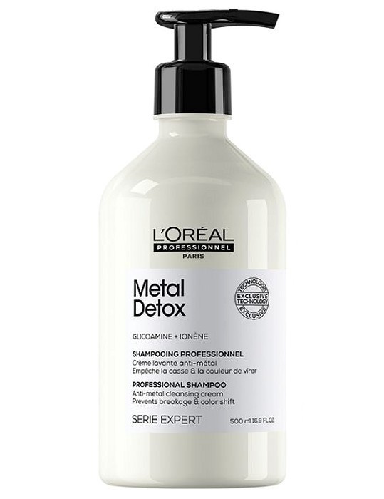 LOREAL Serie Expert Metal Detox Shampoo 500ml - hĺbkovo čistiaci šampón pre farbené a poškodené vlasy