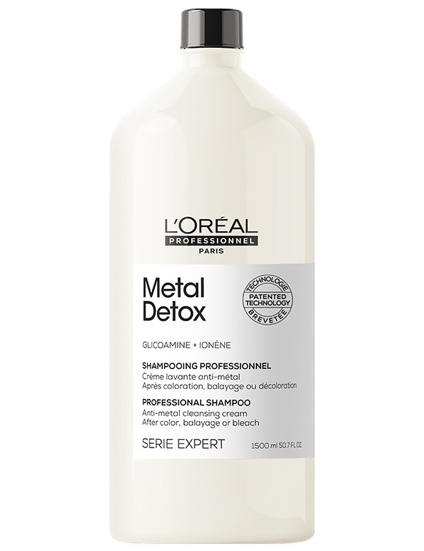 LOREAL Serie Expert Metal Detox Shampoo 1500ml - hĺbkovo čistiaci šampón pre farbené a poškodené vlasy