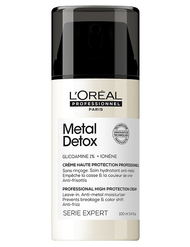 LOREAL Serie Expert Metal Detox High Protection Cream 100ml - ochranný krém pre farebné a poškodené vlasy