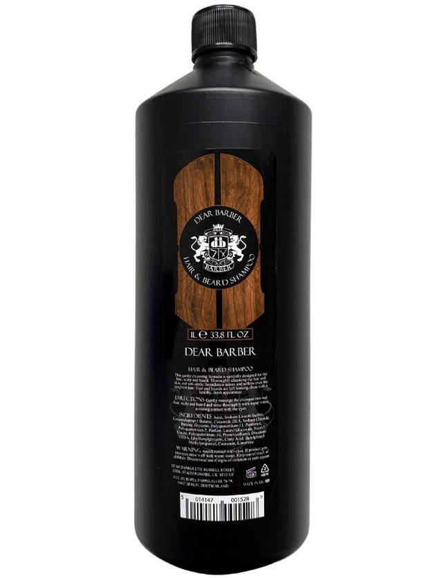 DEAR BARBER Hair And Beard Shampoo 1000ml - pánsky šampón na vlasy a fúzy