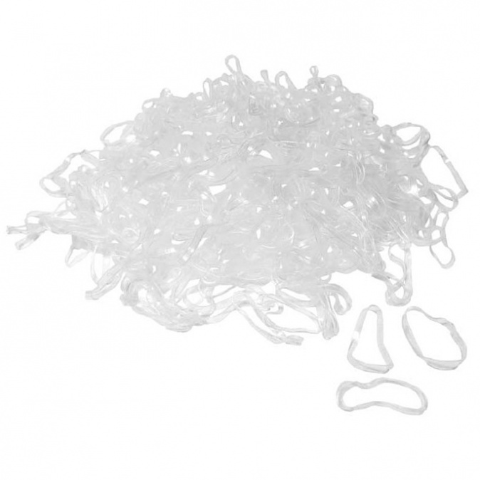 DUKO 2555C Kadernícke elastické gumičky do vlasov 500ks, priemer 18mm - číre