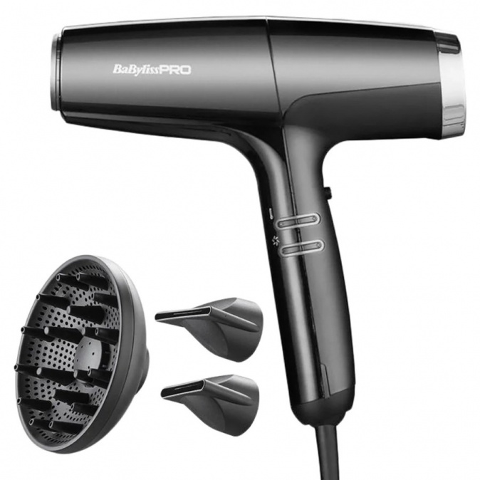 BABYLISS PRO 8550BE FALCO Silver 2000W - profesionálny ionic fén s digitálnym motorom