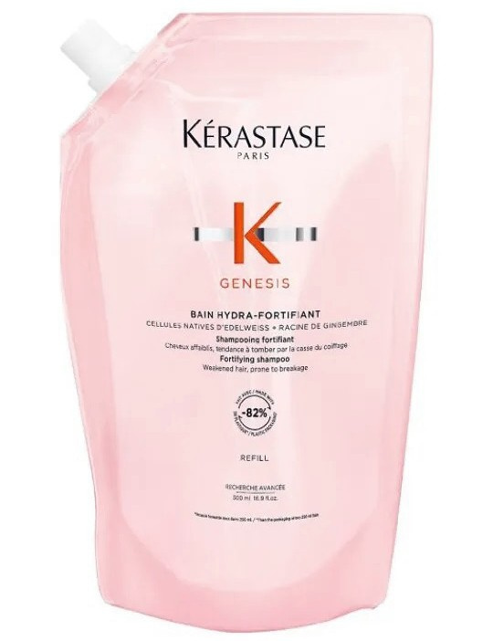 KÉRASTASE Genesis Bain Hydra-Fortifiant Refill 500ml - šampón proti padaniu pre jemné a mastné vlasy - náhradná náplň