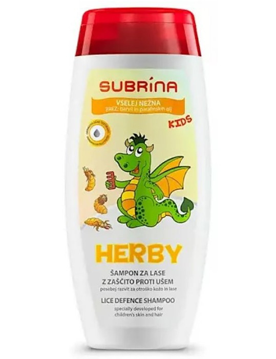 SUBRÍNA For Kids Herby Lice Defence Shampoo 250ml - detský sprchový gél a šampón 2v1