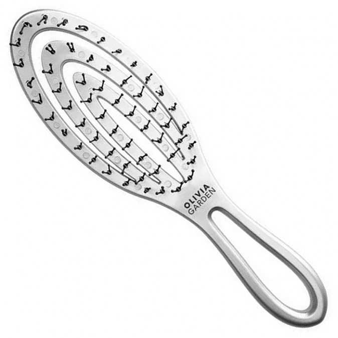 OLIVIA GARDEN  Holiday Hit Silver - rozčesávacia kefa vlasy - strieborná