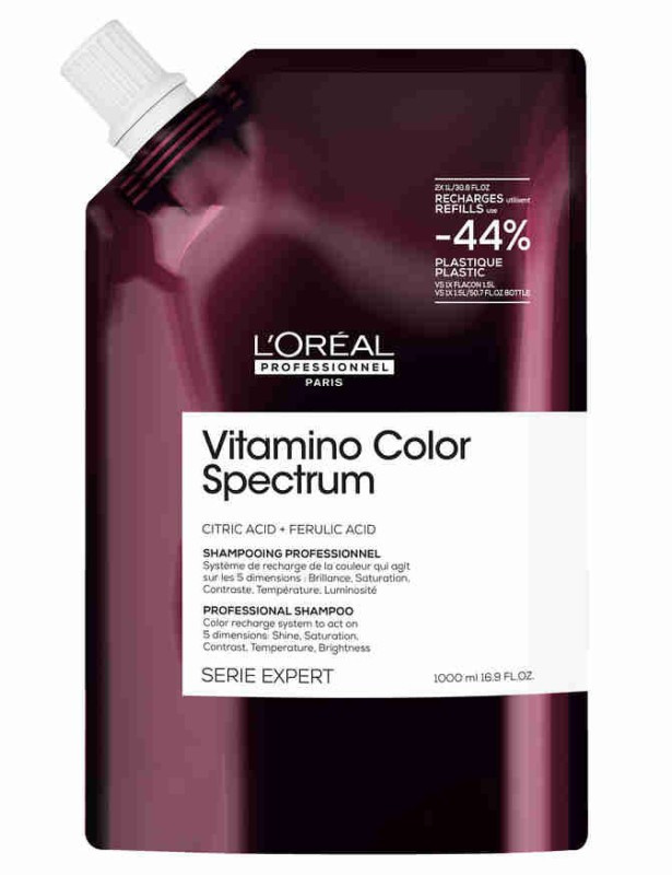 L´ORÉAL Expert Vitamino Color Spectrum Shampoo REFILL 1000ml - ošetrujúci šampón pre farbené vlasy