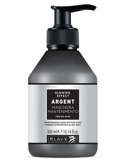 BLACK Argent Glowin Effect Mask 300ml - rekonštrukčná laminačná maska pre poškodené vlasy