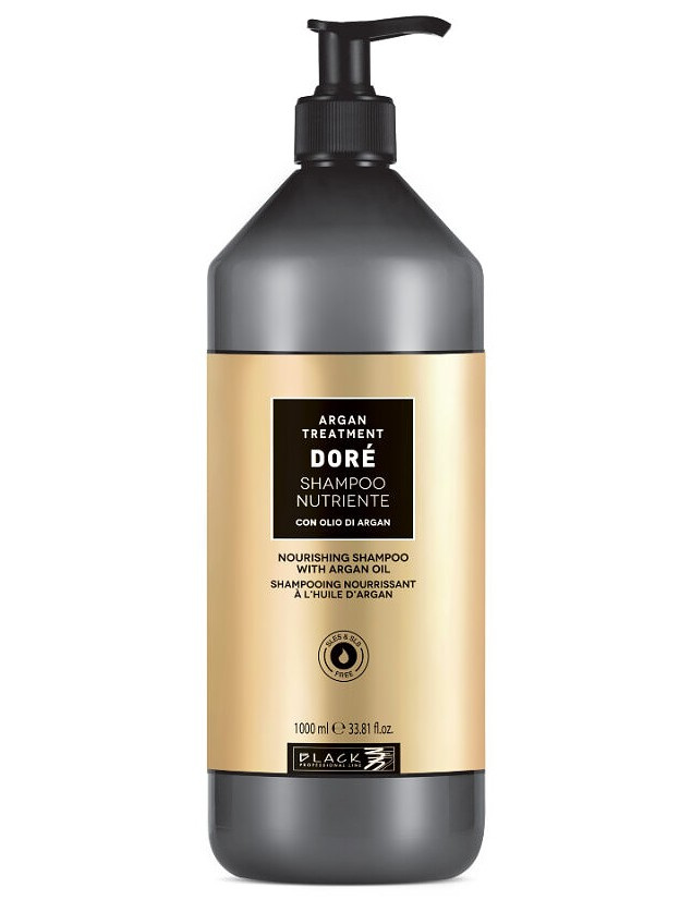 BLACK Doré Argan Shampoo 1000ml - vyživujúci šampón pre suché a lámavé vlasy