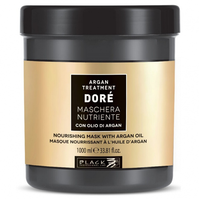 BLACK Doré Argan Mask 1000ml - výživná maska pre suché a lámavé vlasy