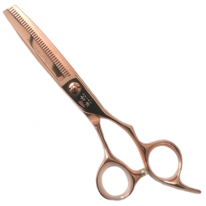 YOSHIMOTO JAPAN H6-638 ROSEGOLD - profesionálne efilačné kadernícke nožnice 6'