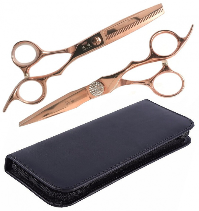 YOSHIMOTO JAPAN SET ROSEGOLD 6,0´ - sada profesionálnych kaderníckych nožníc na vlasy