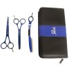 FOX COLOR KIT Set Blue - kadernícke nožnice 5,5 + efilačné nožnice 5,5 + britva