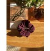 Manšestrová scrunchie PLUM