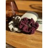 Manšestrová scrunchie PLUM