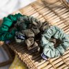 Scrunchie z plavkoviny DARK OLIVE