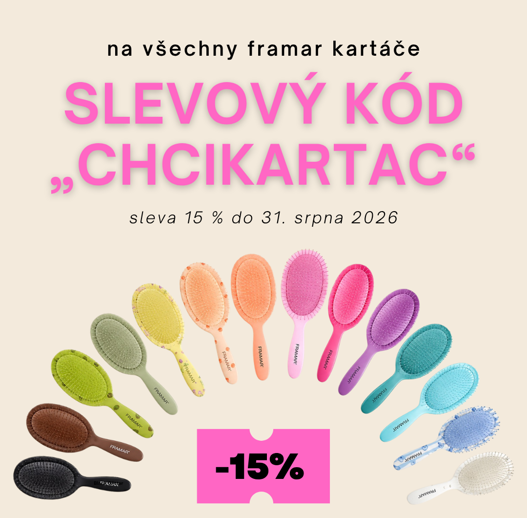 Framar kartáč se slevou 15 % při zadání slevového kódu CHCIKARTAC