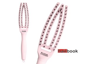 Olivia Garden Finger Brush Combo Small Pastel Pink szczotka do rozczesywania wlosow i masazu wlosie dzika rozowa rozmiar S