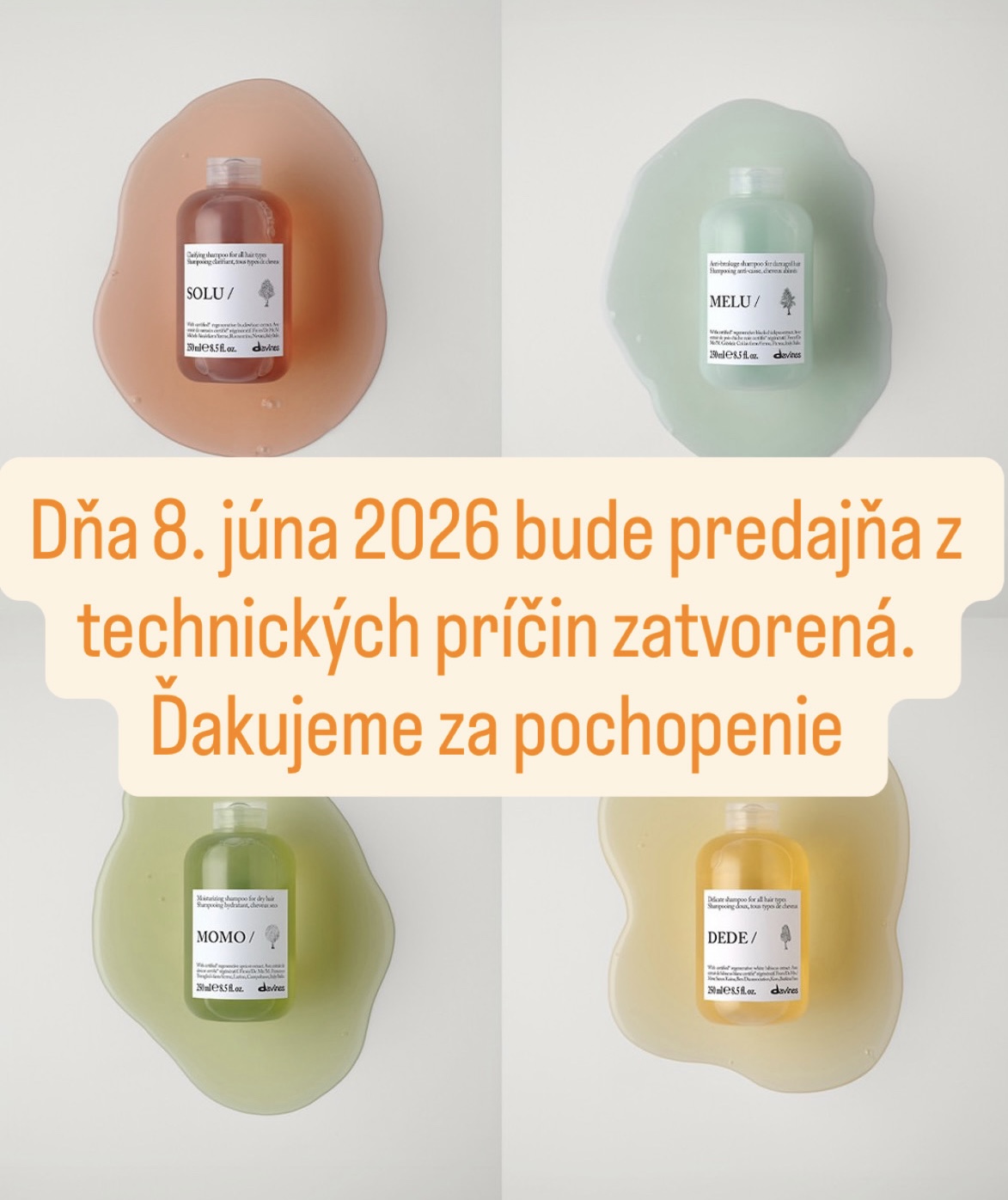 Predajňa zatvorená