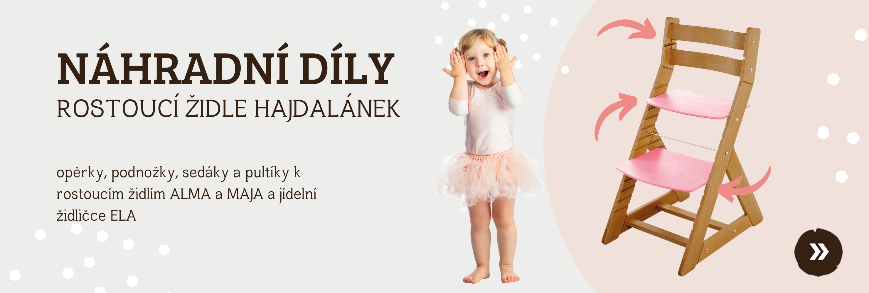 Náhradní díly rostoucí židle