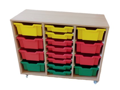 Hajdalánek Skříňka na kontejnery Gratnells 80 x 100 x 45 cm, pojízdná