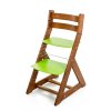 Hajdalánek Rostoucí židle ALMA - standard (boky dub tmavý, střed zelená)