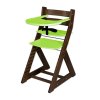 Hajdalánek Rostoucí židle ELA - velký pultík (boky ořech, střed zelená)
