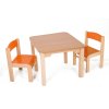 Dětský stolílk MATY + stoličky LUCA (farba druhé stoličky oranžová, farba prvej stoličky oranžová)