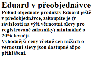 Eduard v předobjednávce