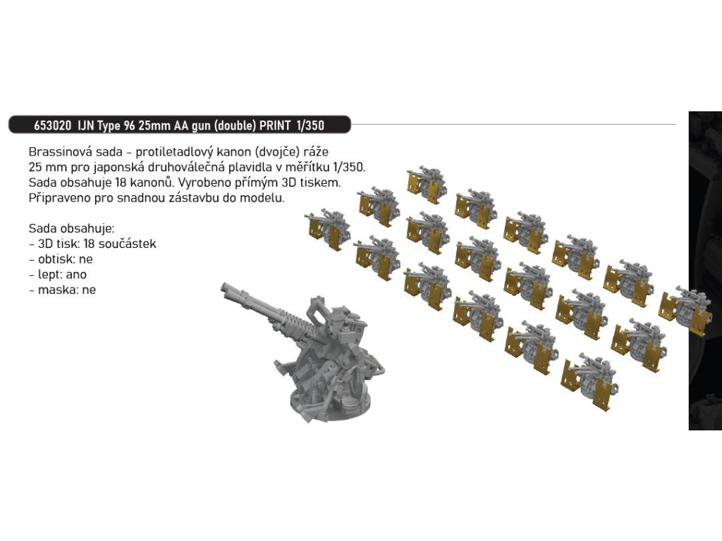 653020 IJN Type 96 25mm AA gun (double) PRINT 1 350