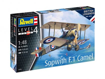 Plastic ModelKit letadlo 03906 - 100 Years RAF: Sopwith Camel (1:48)