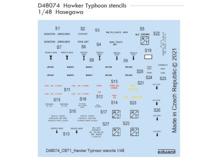 D48074 Hawker Typhoon stencils 1 48