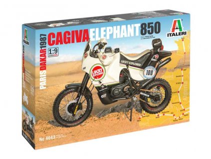 Model Kit motorka 4643 - Cagiva "Elephant" 850 Paris-Dakar 1987 (1:9)