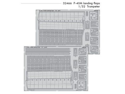 32466 P 40M landing flaps 1 32 Trumpeter