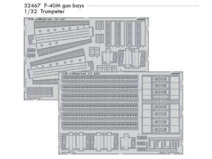 32467 P 40M gun bays 1 32 Trumpeter