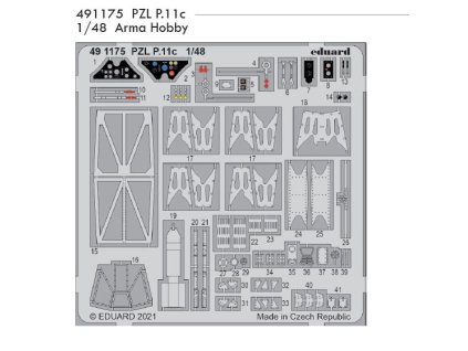 491175 PZL P.11c 1 48 ArmaHobby