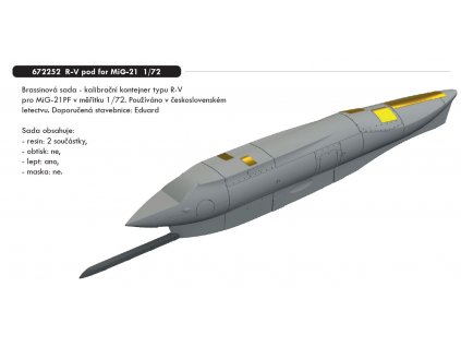 672252 R V pod for MiG 21 1 72