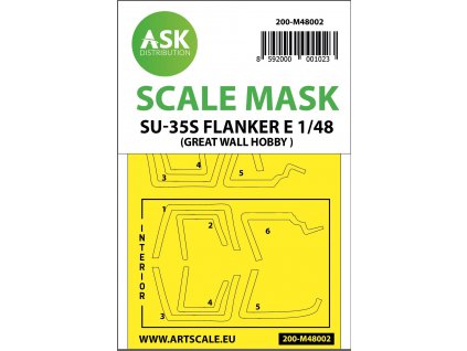 1/48 Su-35S Flanker E mask for Great Wall Hobby
