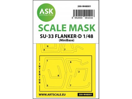1/48 Su-33 Flanker D mask for Minibase